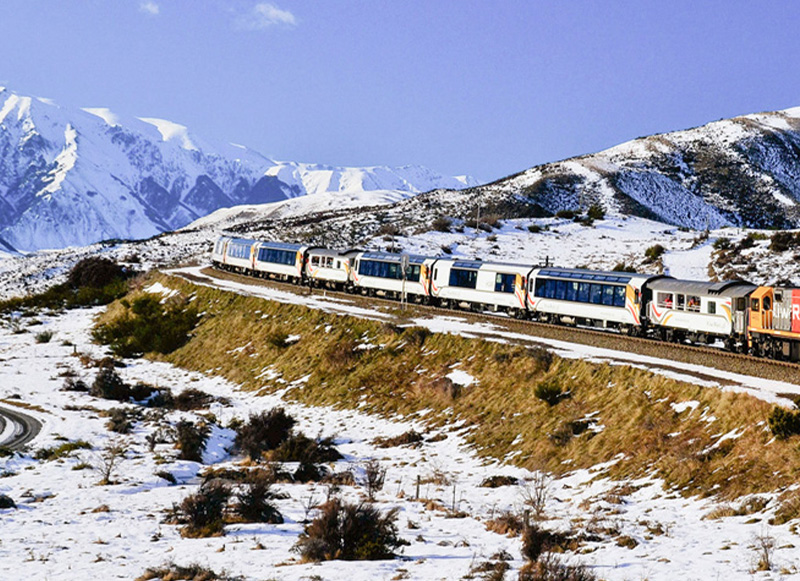 Winter Tranz Alpine Train journey