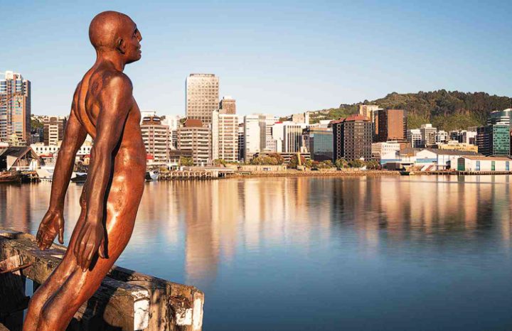 Wellington Man Statue on the waterfront