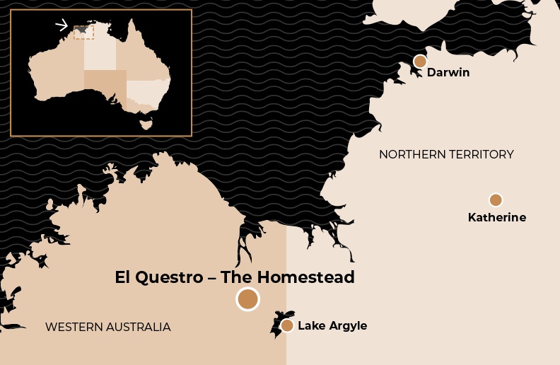 Location Map for El Questro The Homestead Western Australia