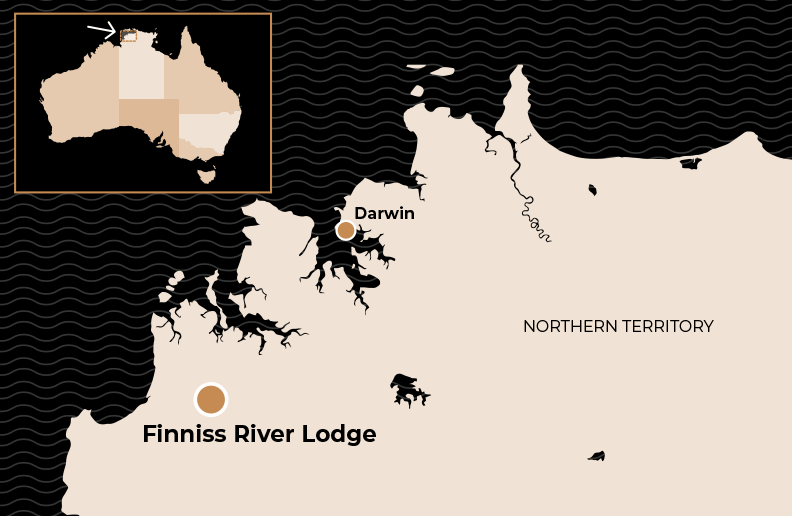 Location Map for Finniss River Lodge Northern Territory