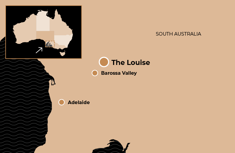 The Louise location map