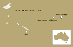 Map showing Alice Springs