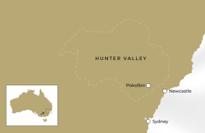 Map showing Hunter Valley