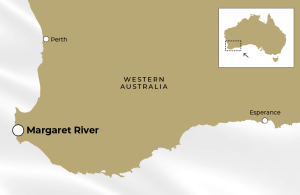 Map showing Margaret River region