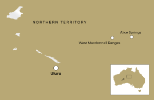 Map showing Uluru