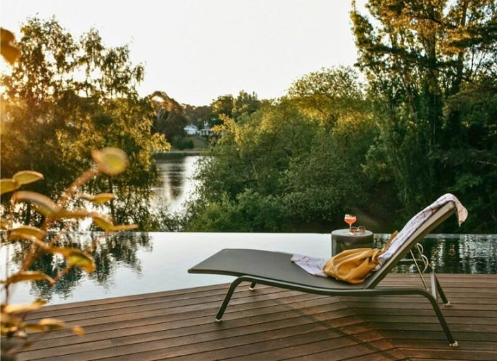 Sun lounge at Lake House Daylesford